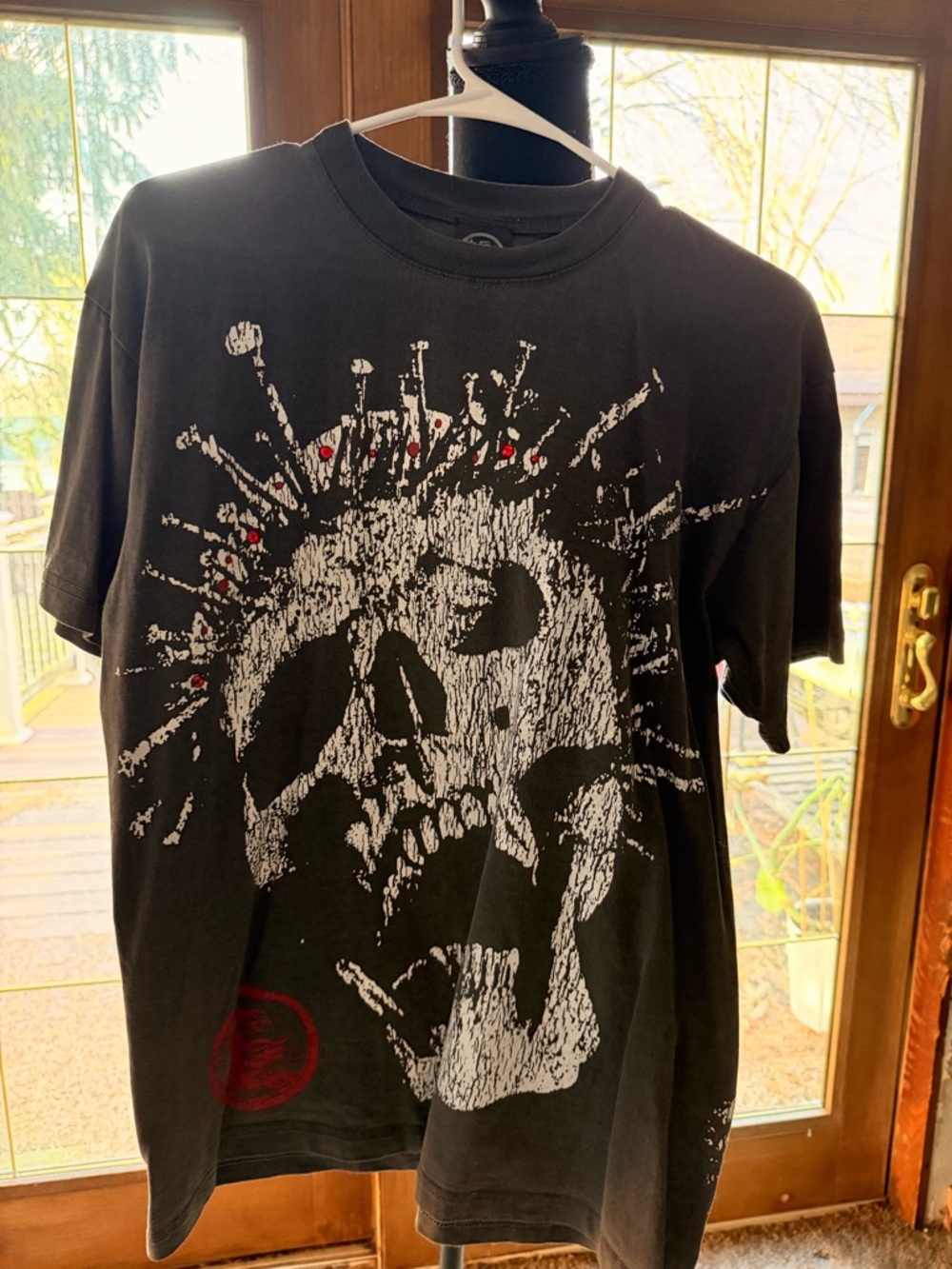 Black Skull Graphic Short-Sleeve Tee - Casual Crew